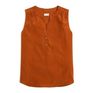 J. Crew Sleeveless V-neck Popover Top